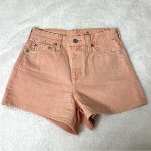 AG Adriano Goldshmied Alexxis High Rise Wedgie Shorts Peach Orange Size 24